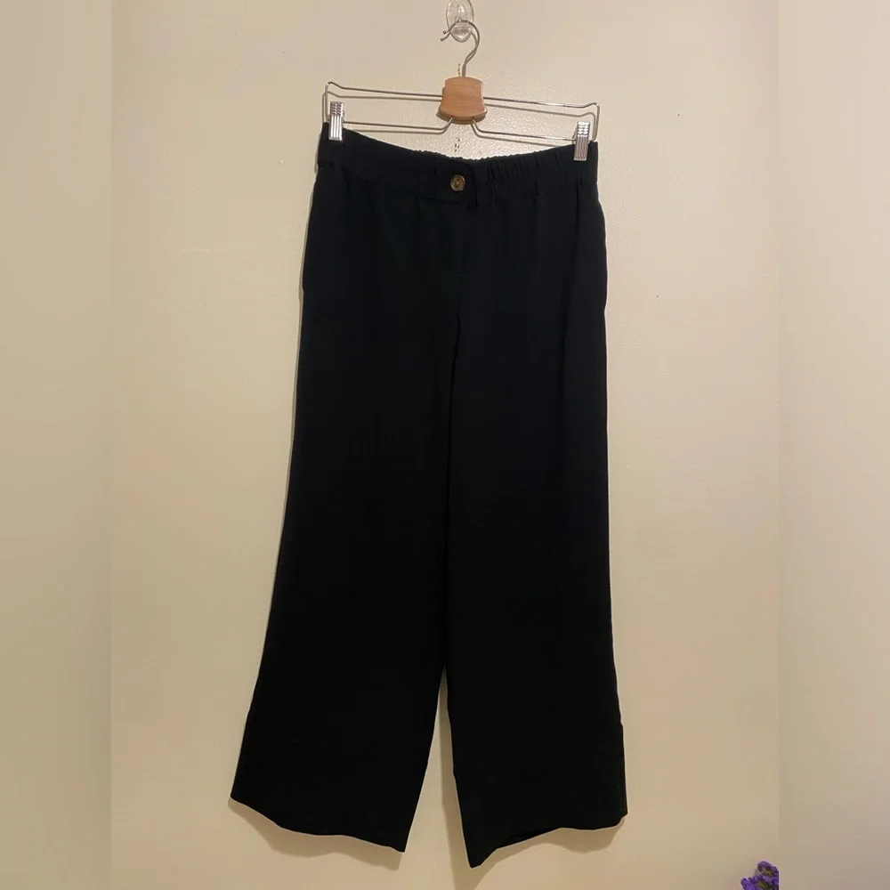 J. Crew Black Wide-Leg Women's Pants. Size 6. Style AV443